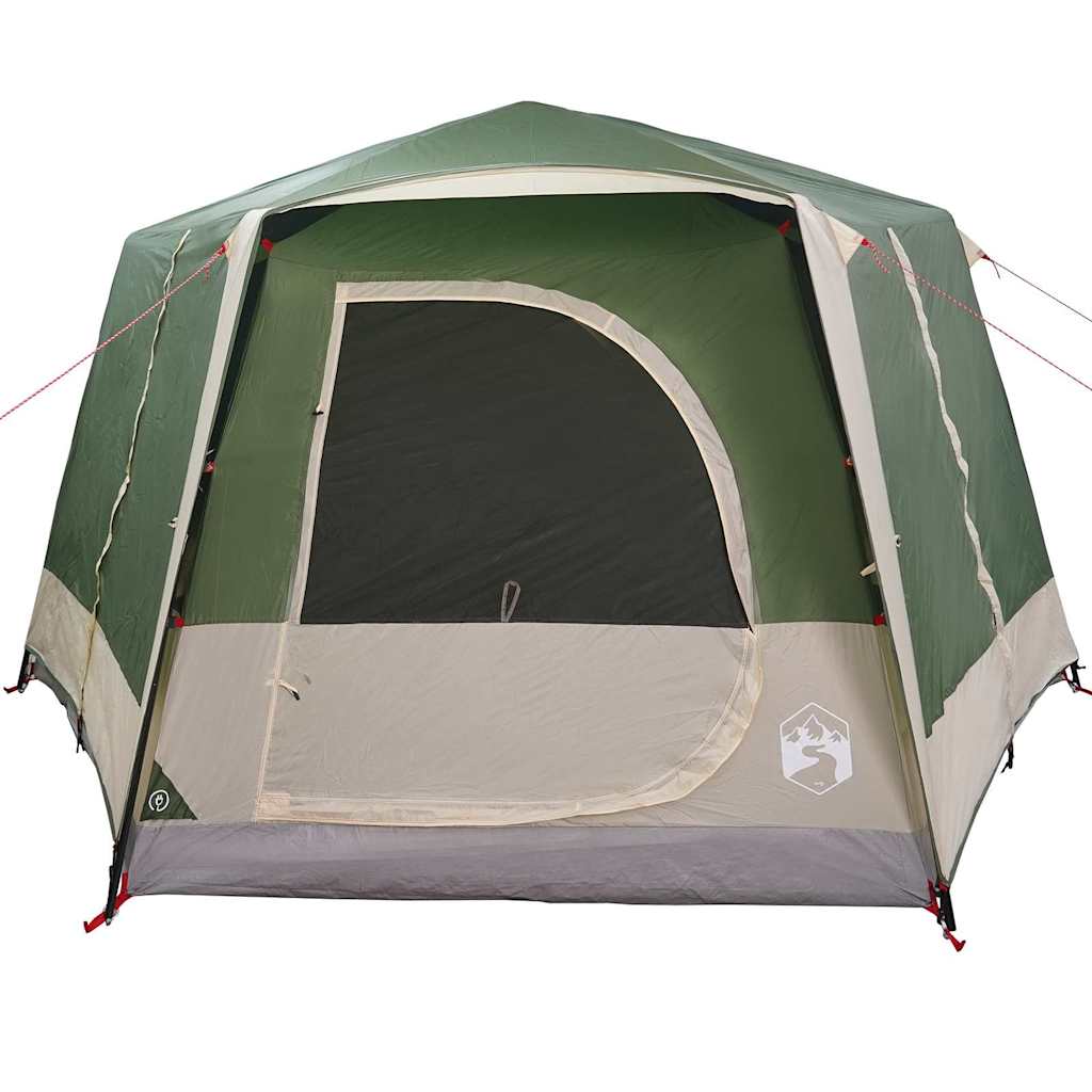 Cabin Tent with Roof Green and White 333 x 317 x 194 cm