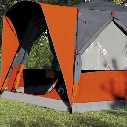 Cabin Tent with Roof Grey and Orange 333 x 317 x 194 cm