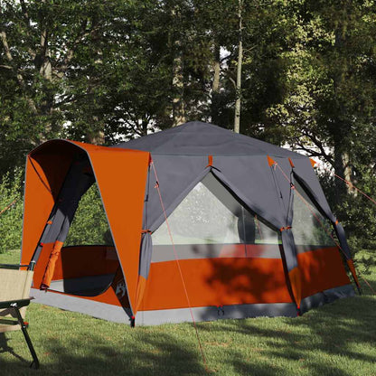 Cabin Tent with Roof Grey and Orange 333 x 317 x 194 cm