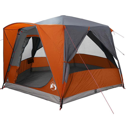 Cabin Tent with Roof Grey and Orange 333 x 317 x 194 cm