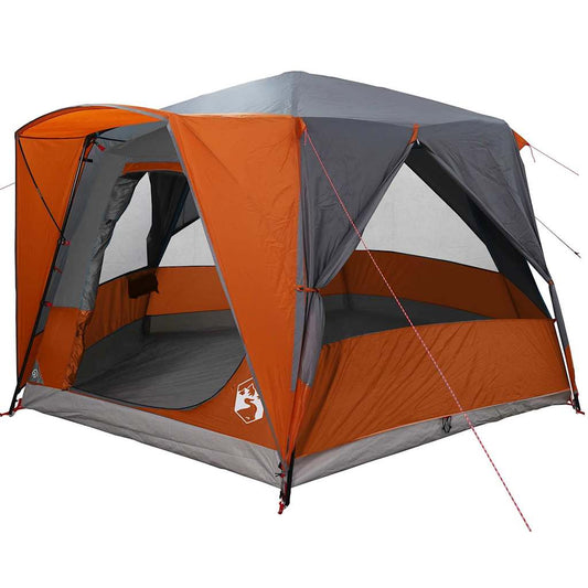 Cabin Tent with Roof Grey and Orange 333 x 317 x 194 cm