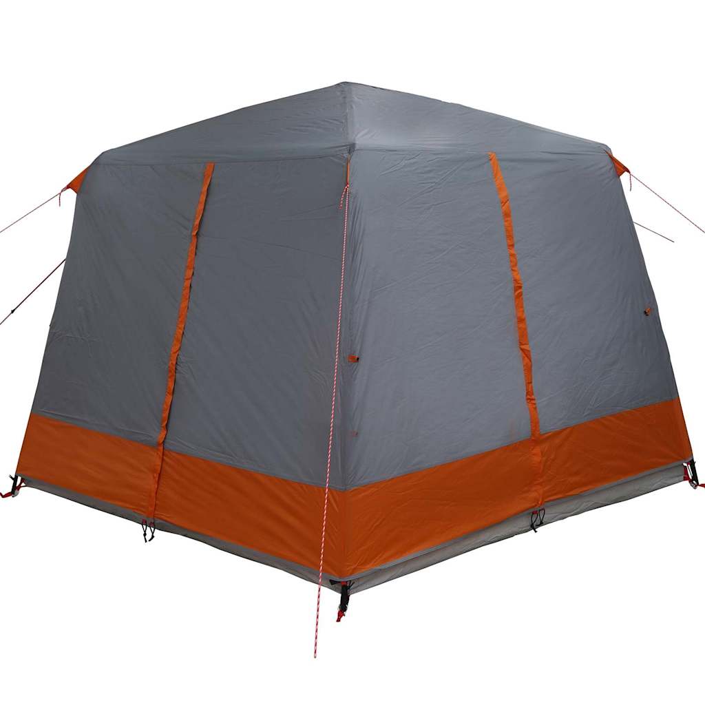 Cabin Tent with Roof Grey and Orange 333 x 317 x 194 cm