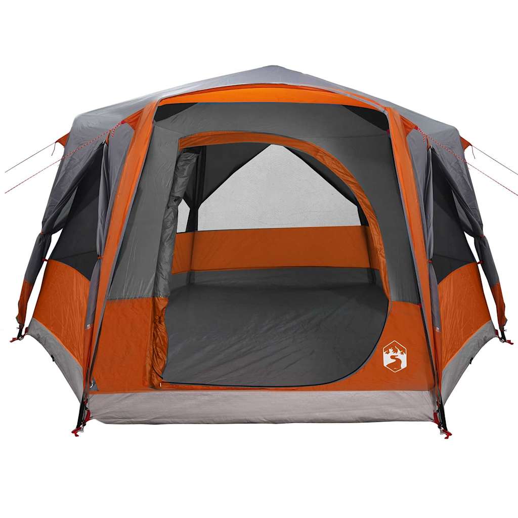 Cabin Tent with Roof Grey and Orange 333 x 317 x 194 cm