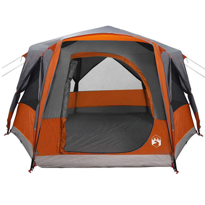 Cabin Tent with Roof Grey and Orange 333 x 317 x 194 cm