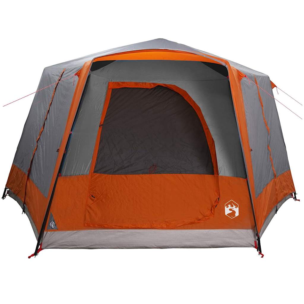 Cabin Tent with Roof Grey and Orange 333 x 317 x 194 cm