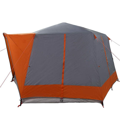 Cabin Tent with Roof Grey and Orange 333 x 317 x 194 cm
