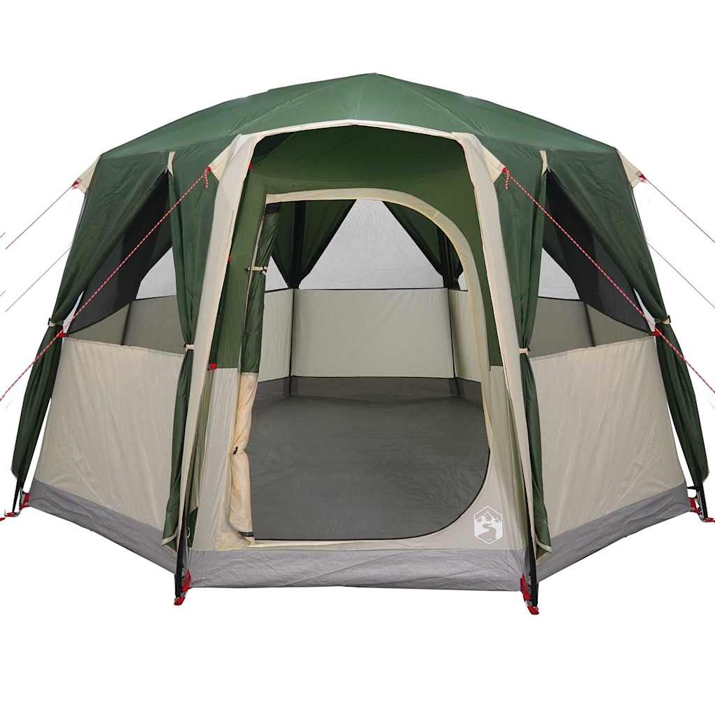 Cabin Tent with Roof Green and White 320 x 320 x 203 cm