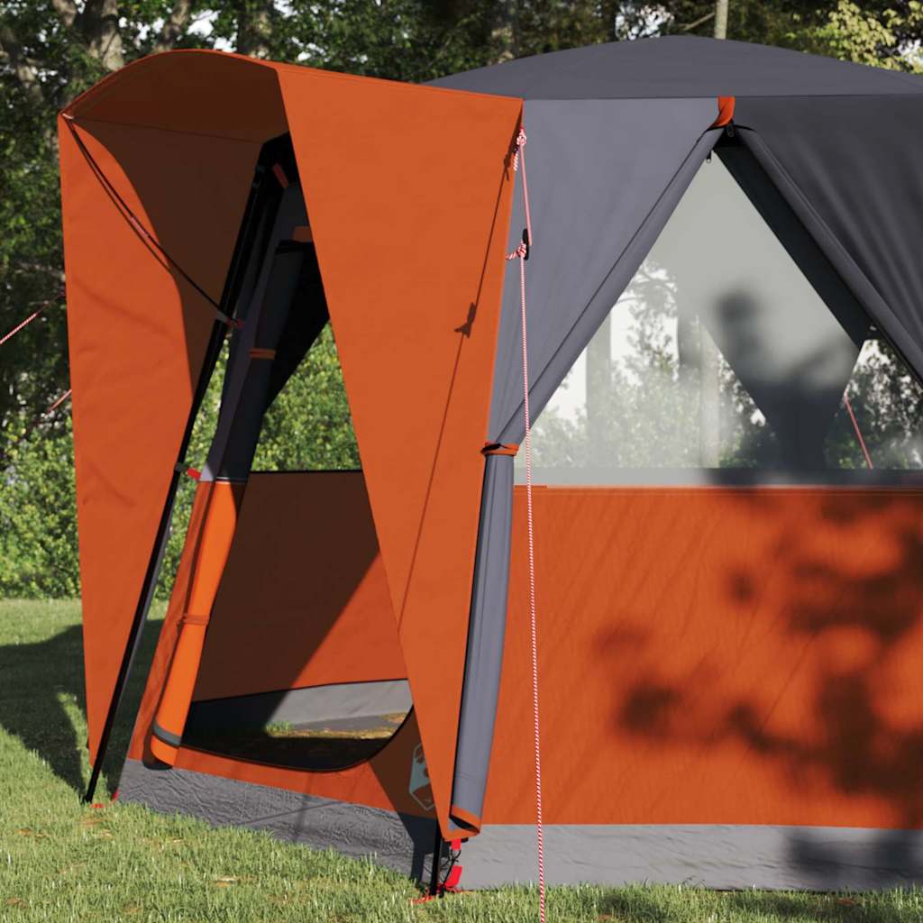 Cabin Tent with Roof Grey and Orange 320 x 320 x 203 cm