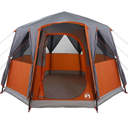 Cabin Tent with Roof Grey and Orange 320 x 320 x 203 cm
