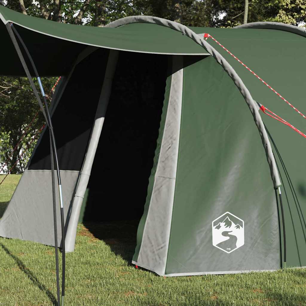 Tunnel Tent 4-Person Green and White 740 x 370 x 220 cm