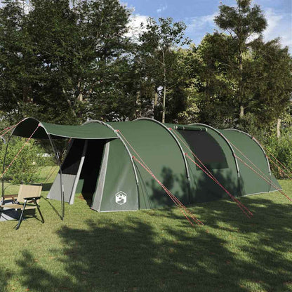 Tunnel Tent 4-Person Green and White 740 x 370 x 220 cm