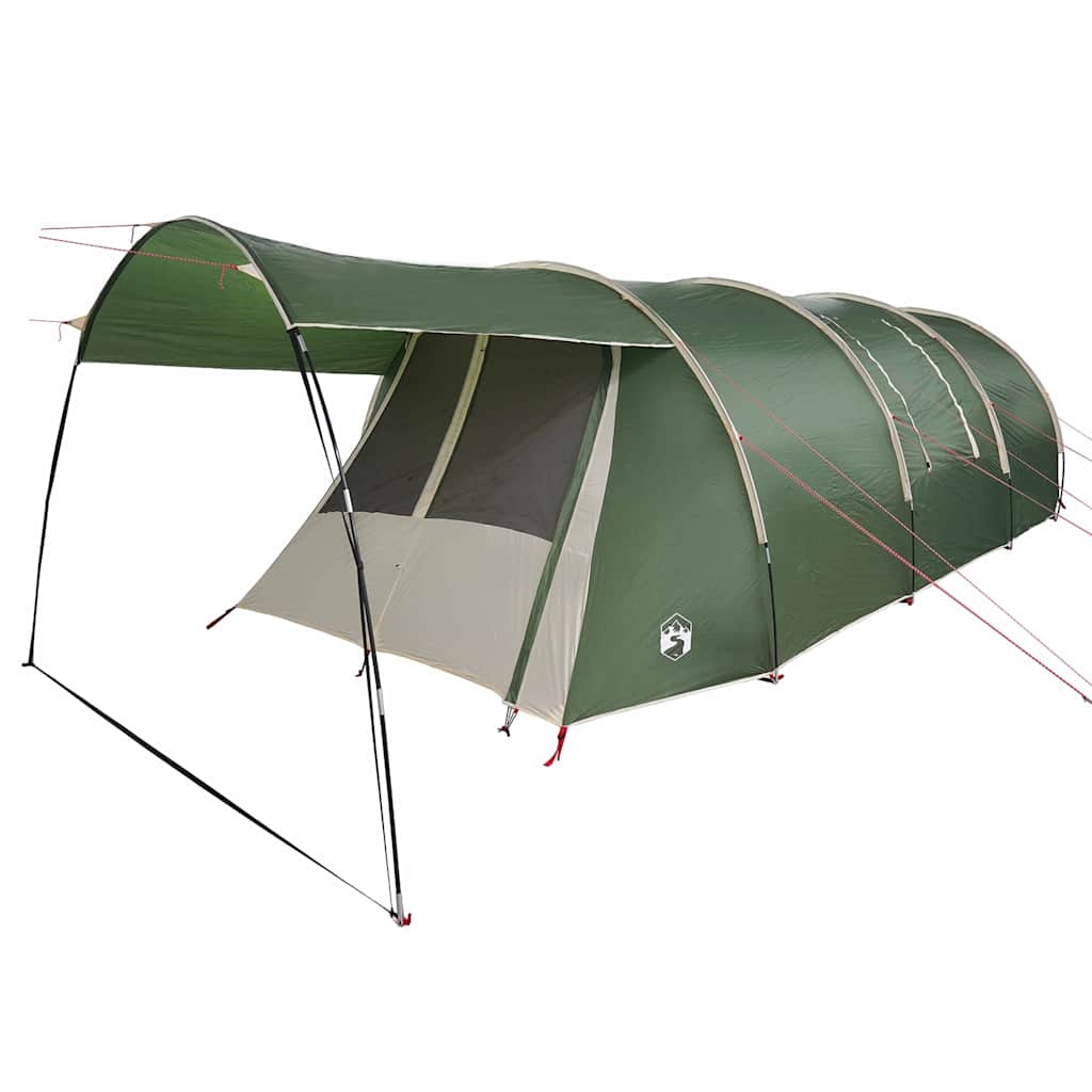 Tunnel Tent 4-Person Green and White 740 x 370 x 220 cm