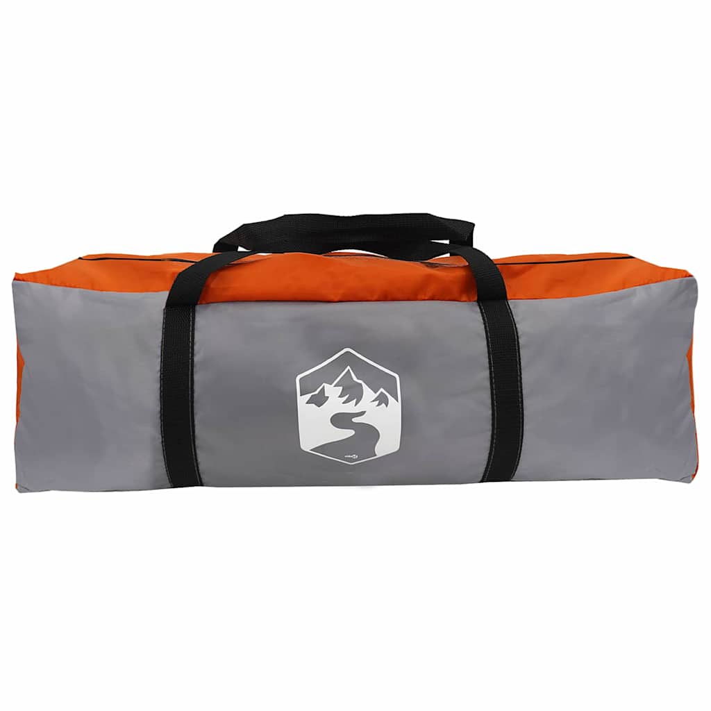 Tunnel Tent 4-Person Grey and Orange 740 x 370 x 220 cm
