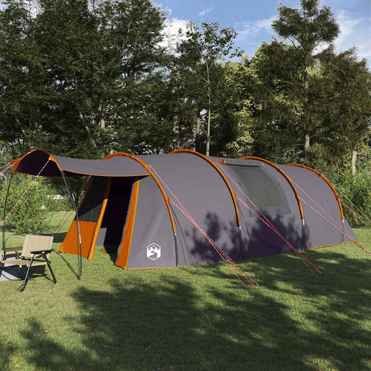 Tunnel Tent with Roof Grey and Orange 740 x 370 x 220 cm