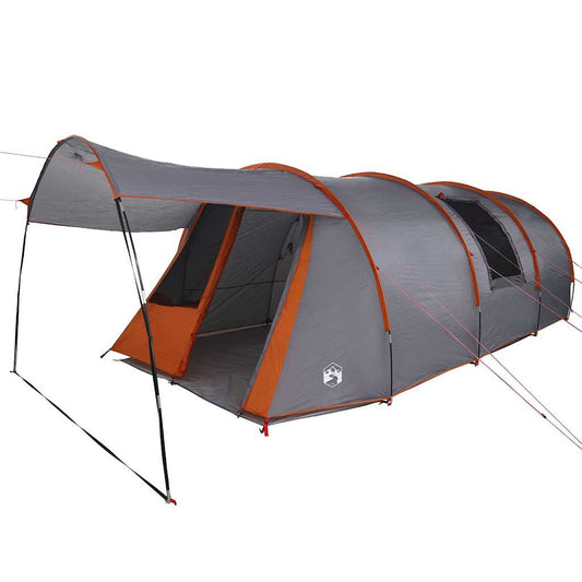 Tunnel Tent with Roof Grey and Orange 740 x 370 x 220 cm