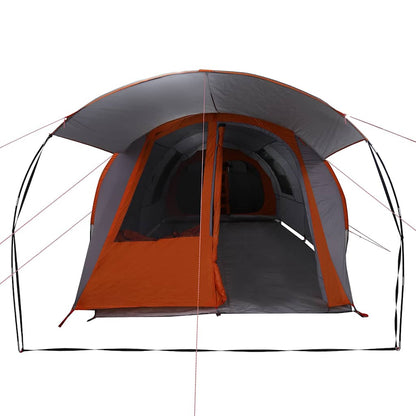 Tunnel Tent 4-Person Grey and Orange 740 x 370 x 220 cm