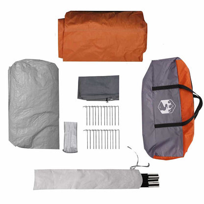 Tunnel Tent with Roof Grey and Orange 805 x 405 x 211 cm