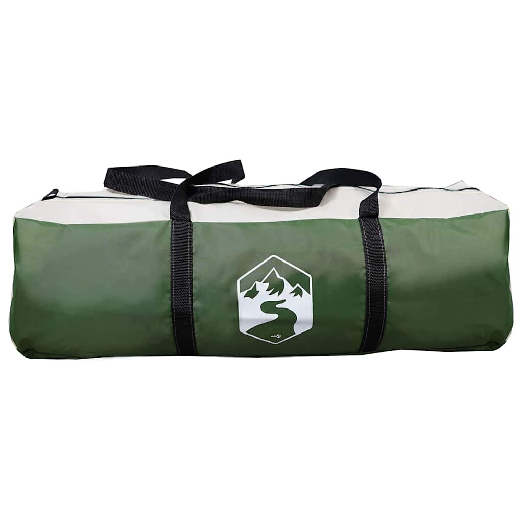 Tunnel Tent 6-Person Green and White 890 x 470 x 220 cm