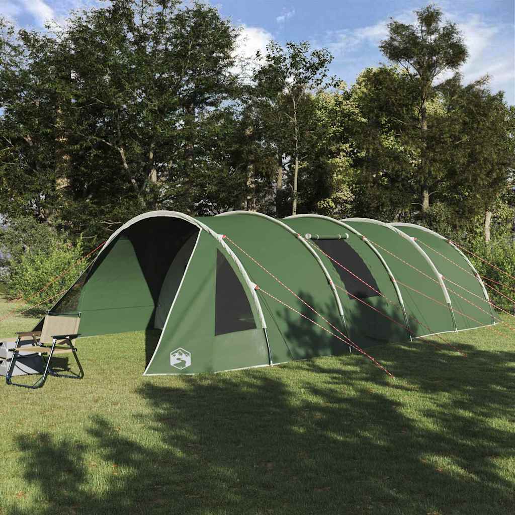 Tunnel Tent 6-Person Green and White 890 x 470 x 220 cm