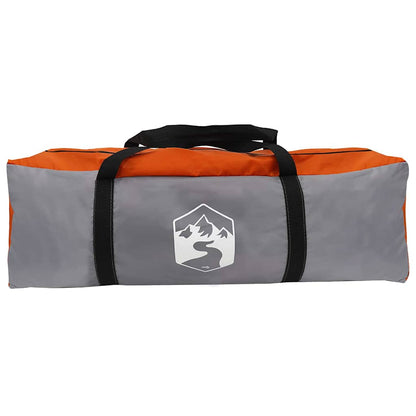 Tunnel Tent with Roof Grey and Orange 890 x 470 x 220 cm