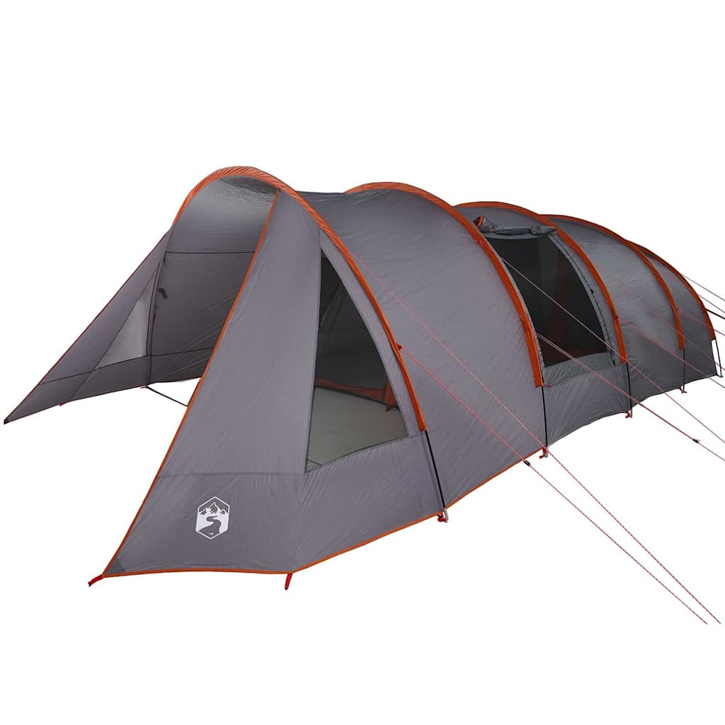 Tunnel Tent with Roof Grey and Orange 890 x 470 x 220 cm