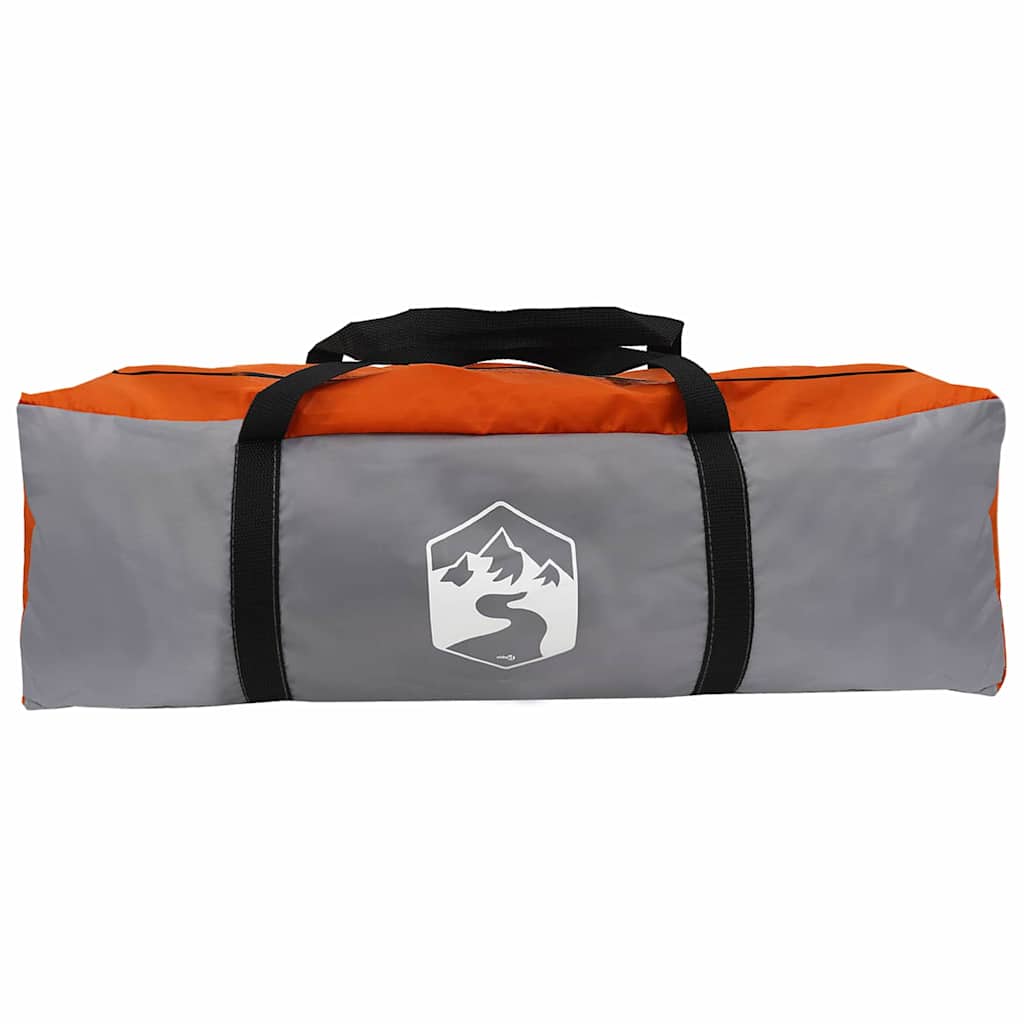Tunnel Tent with Roof Grey and Orange 700 x 590 x 215 cm