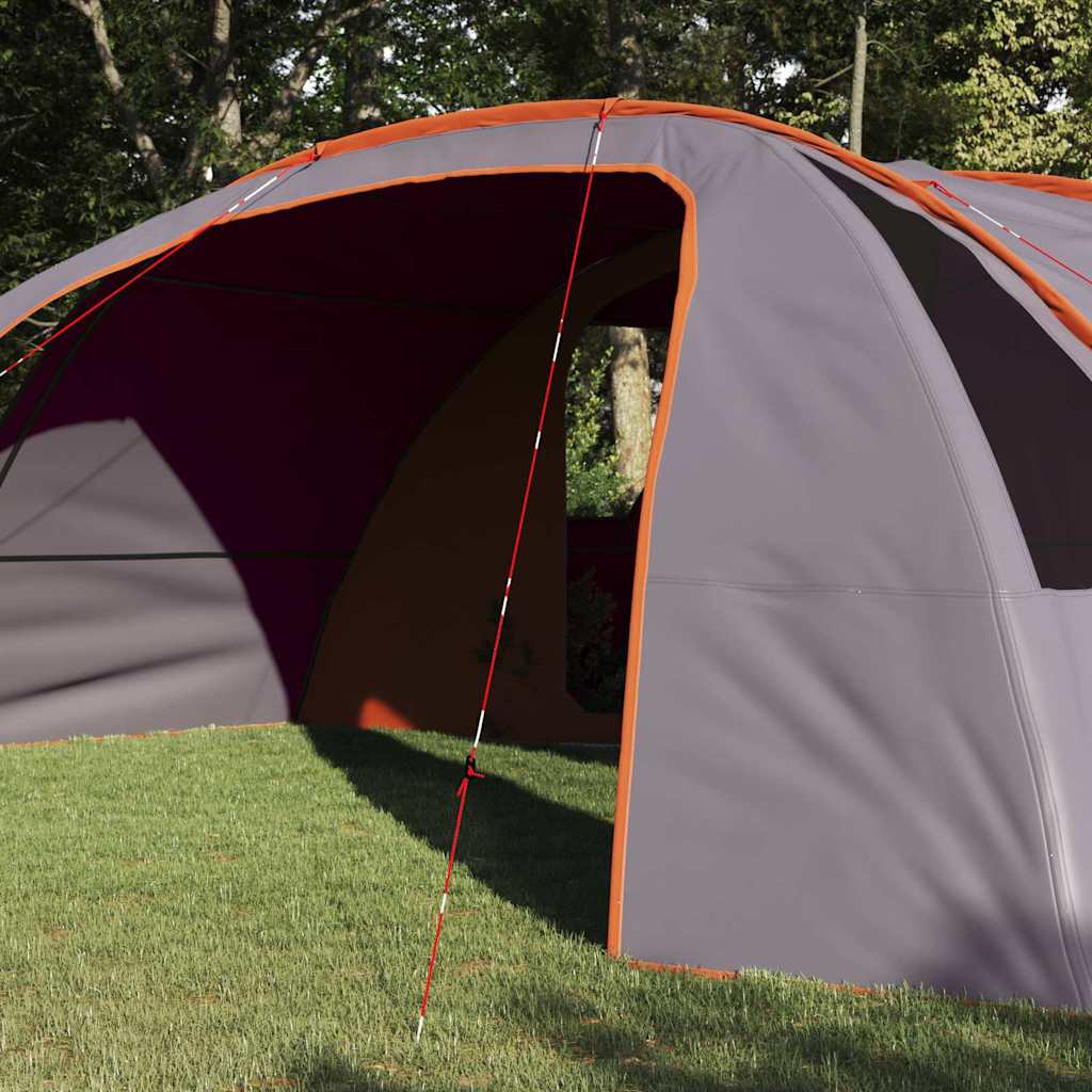 Tunnel Tent with Roof Grey and Orange 700 x 590 x 215 cm