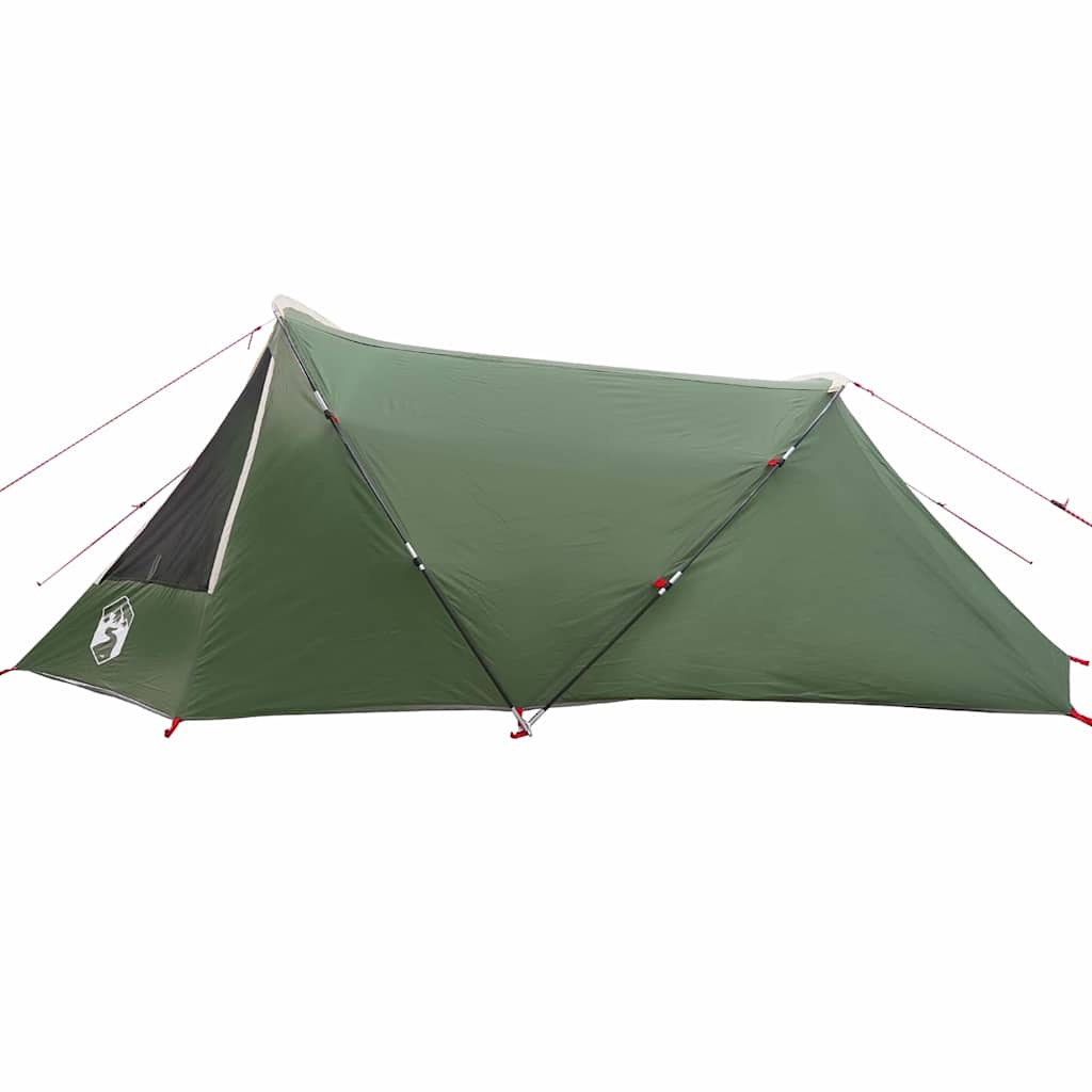 Tunnel Tent with Roof Green and White 328 x 228 x 115 cm