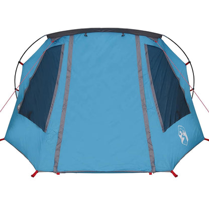 Tunnel Tent with Roof Blue and Grey 328 x 228 x 115 cm