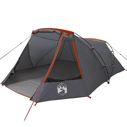 Tunnel Tent 3-Person Grey and Orange 328 x 228 x 115 cm