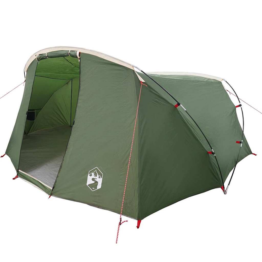 Tunnel Tent with Roof Green and White 318 x 275 x 140 cm