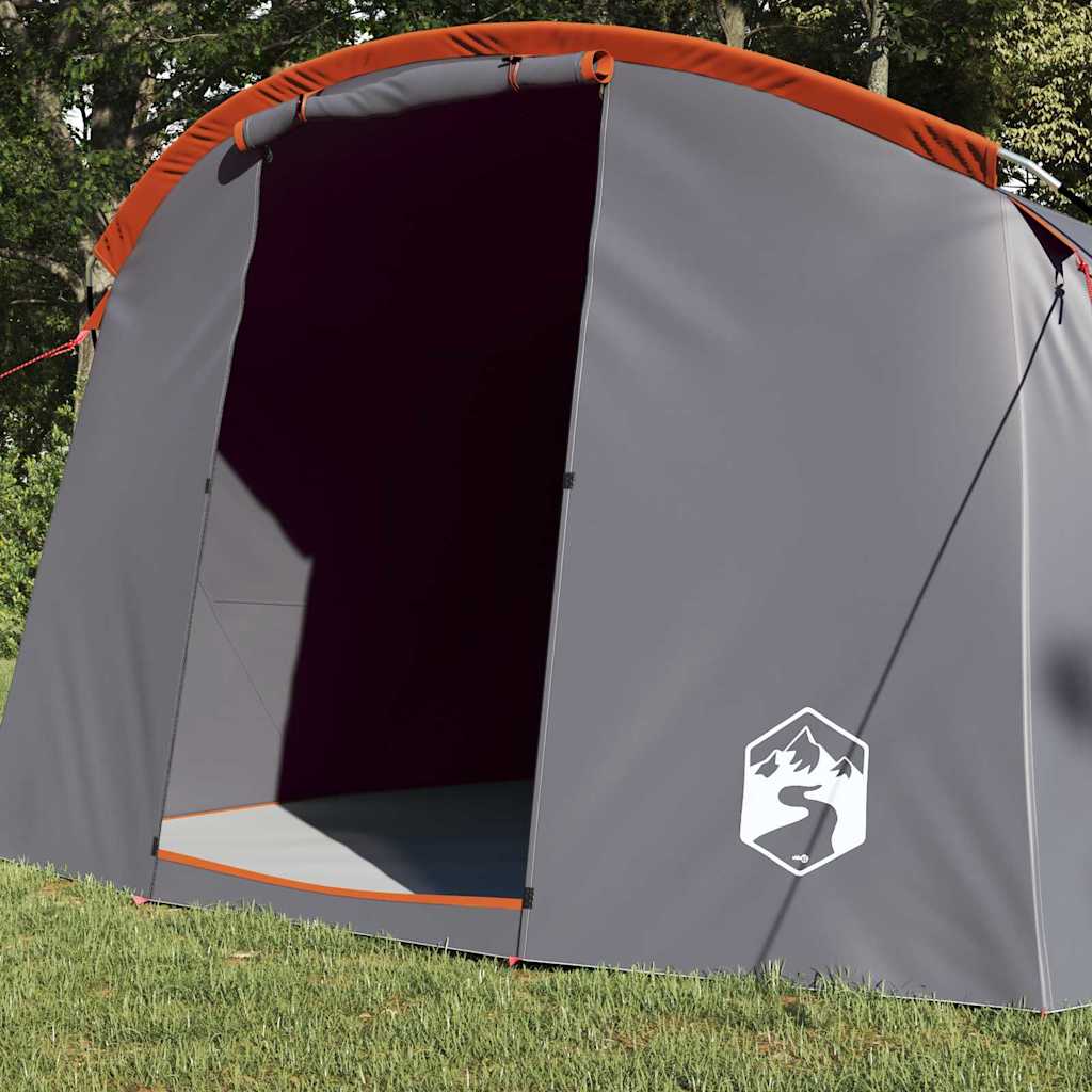 Tunnel Tent with Roof Grey and Orange 318 x 275 x 140 cm