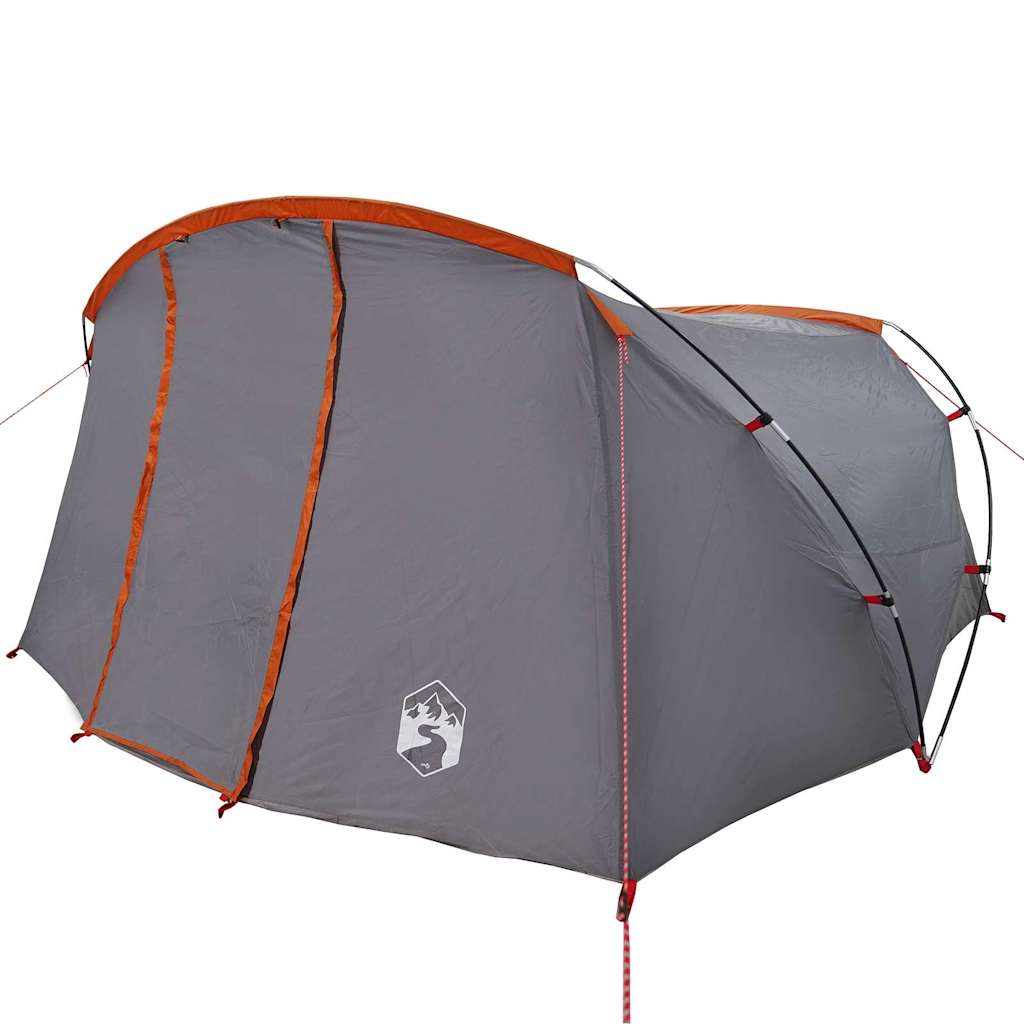 Tunnel Tent with Roof Grey and Orange 318 x 275 x 140 cm