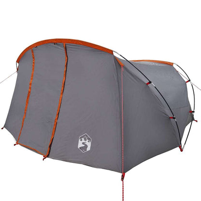 Tunnel Tent with Roof Grey and Orange 318 x 275 x 140 cm