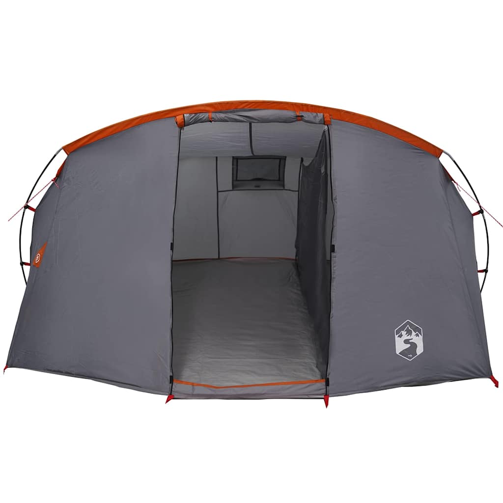 Tunnel Tent with Roof Grey and Orange 318 x 275 x 140 cm