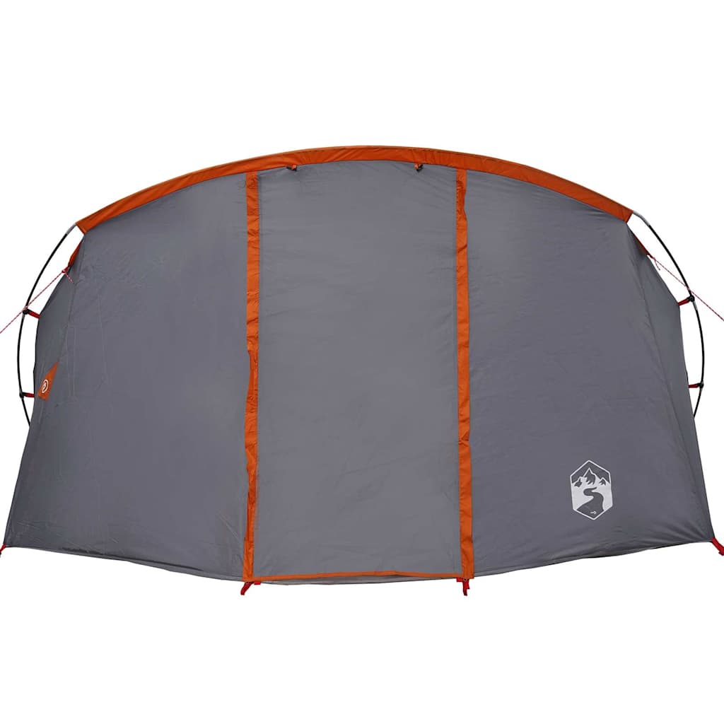 Tunnel Tent with Roof Grey and Orange 318 x 275 x 140 cm