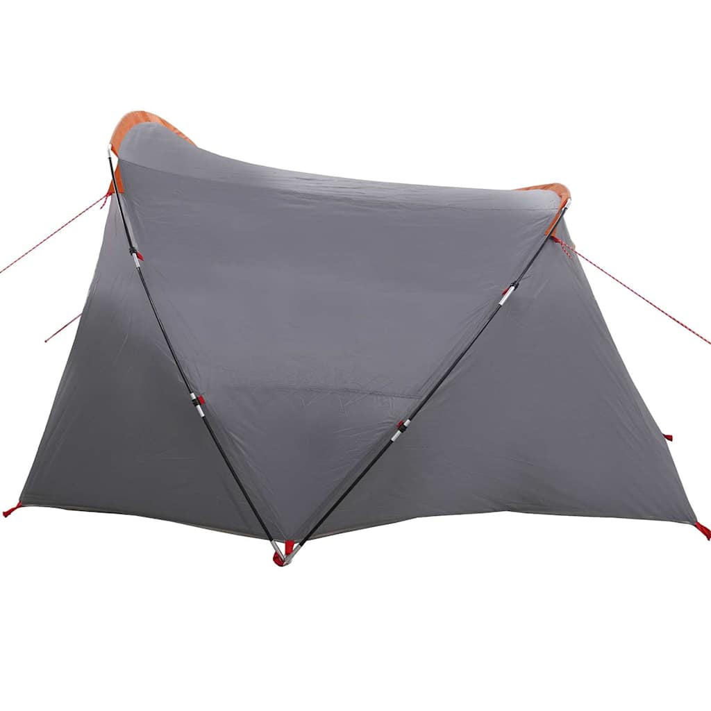 Tunnel Tent with Roof Grey and Orange 318 x 275 x 140 cm