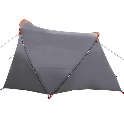 Tunnel Tent with Roof Grey and Orange 318 x 275 x 140 cm