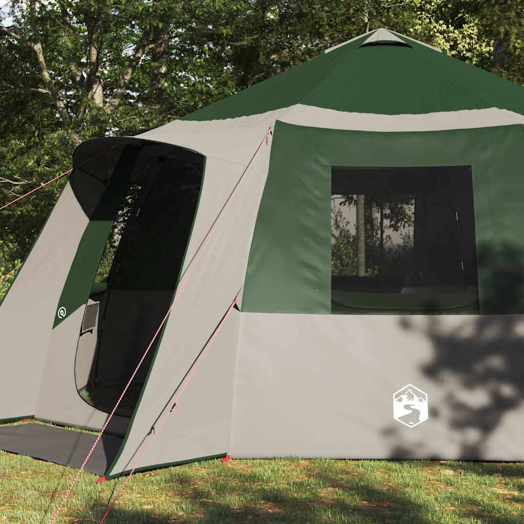 Cabin Tent with Roof Green and Grey 500 x 500 x 294 cm