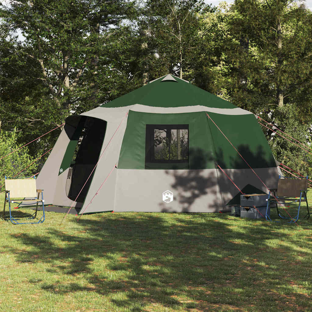 Cabin Tent with Roof Green and Grey 500 x 500 x 294 cm