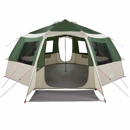 Cabin Tent with Roof Green and Grey 500 x 500 x 294 cm