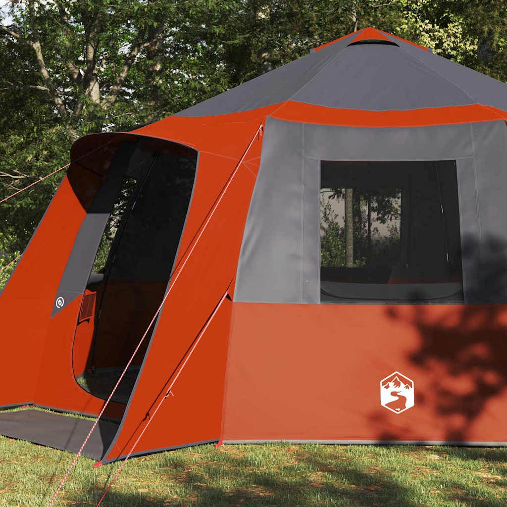 Cabin Tent with Roof Grey and Orange 500 x 500 x 294 cm