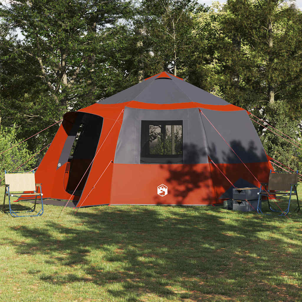 Cabin Tent with Roof Grey and Orange 500 x 500 x 294 cm