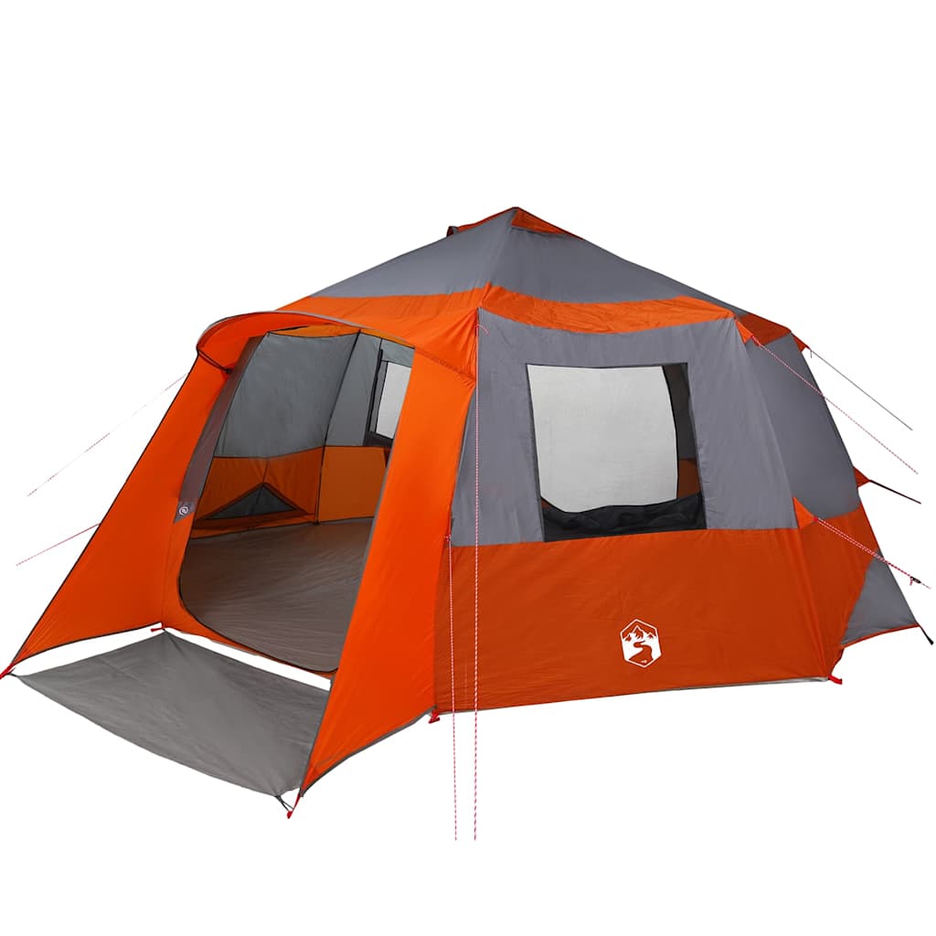 Cabin Tent with Roof Grey and Orange 500 x 500 x 294 cm