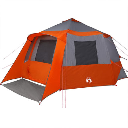 Cabin Tent with Roof Grey and Orange 500 x 500 x 294 cm