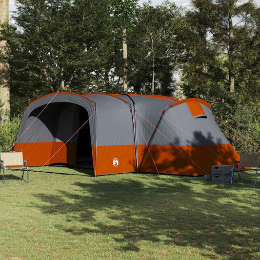 Family Tent with Roof Grey and Orange 760 x 645 x 230 cm