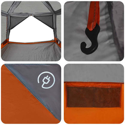 Inner Tent with Roof Grey and Orange 300 x 300x 250 cm