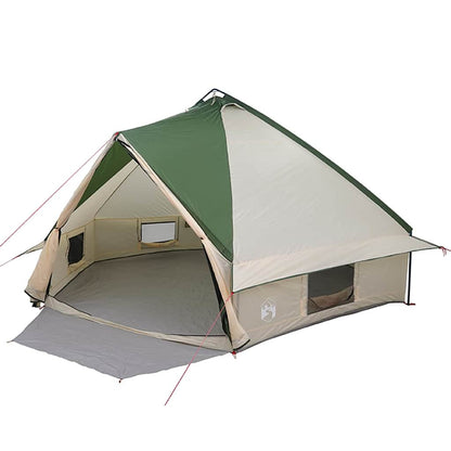 Teepee Tent with Roof Green and White 567 x 470 x 242 cm
