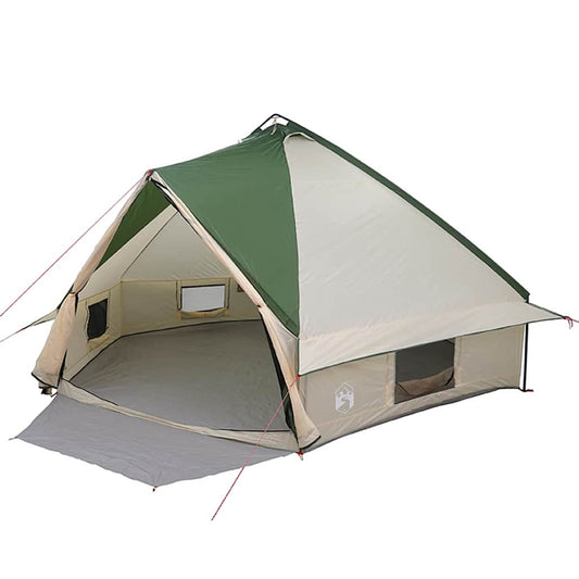 Teepee Tent with Roof Green and White 567 x 470 x 242 cm