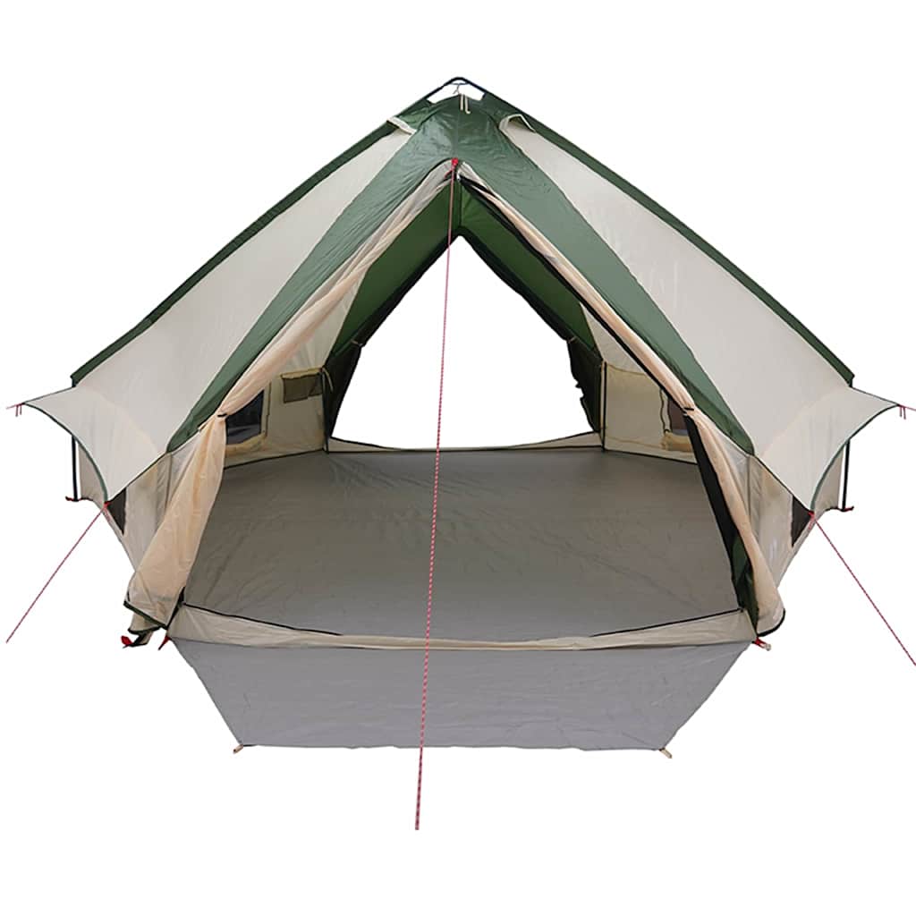 Teepee Tent with Roof Green and White 567 x 470 x 242 cm